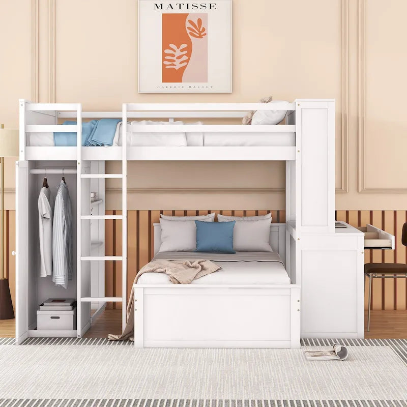 Full size Loft Bed with a twin size Stand-alone bed
