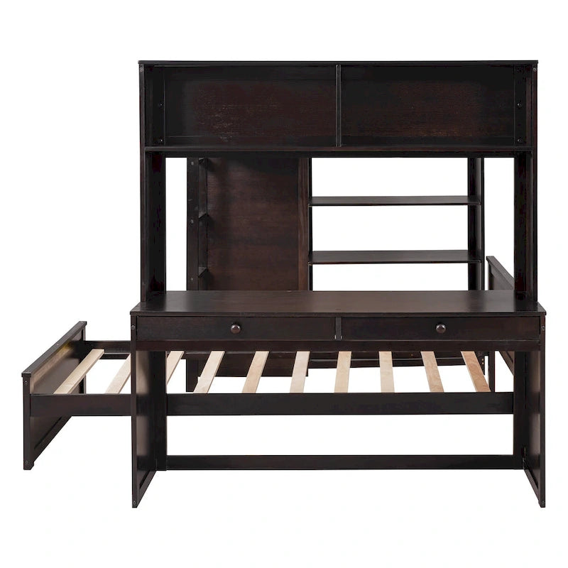 Full size Loft Bed with a twin size Stand-alone bed