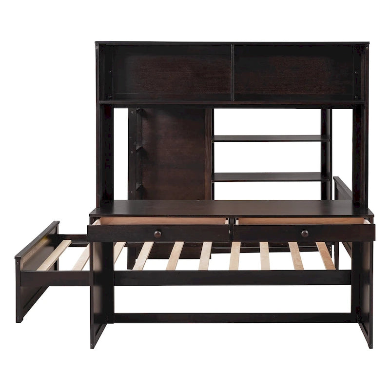 Full size Loft Bed with a twin size Stand-alone bed