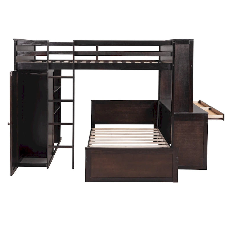 Full size Loft Bed with a twin size Stand-alone bed