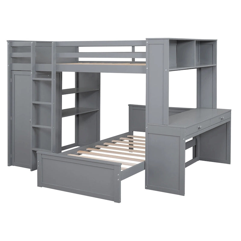 Full size Loft Bed with a twin size Stand-alone bed