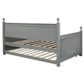 Wood Daybed Twin with Trundle, Twin Size Daybed Frame Sofa Bed