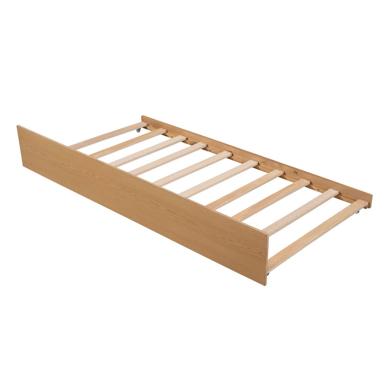 Twin Size House Style Wood Bed with Trundle