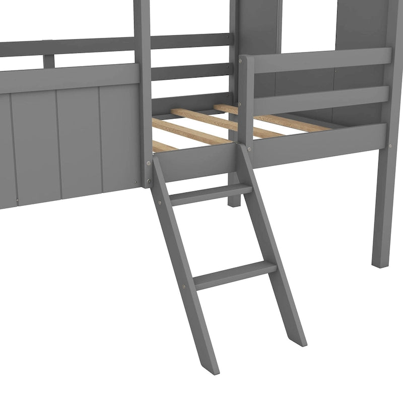 Twin Size Low Loft House Bed