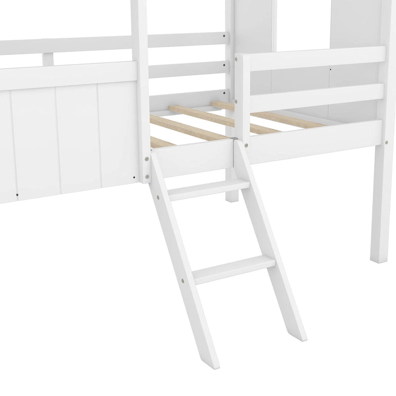 Twin Size Low Loft House Bed
