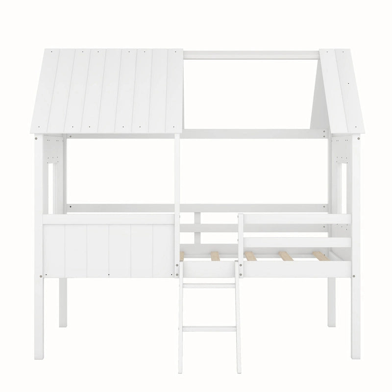 Twin Size Low Loft House Bed