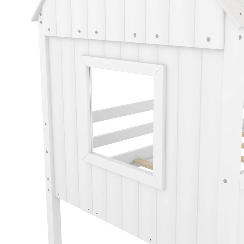 Twin Size Low Loft House Bed
