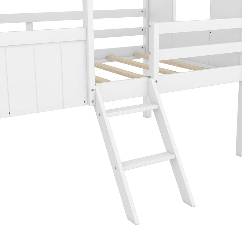 Twin Size Low Loft House Bed