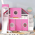 Full/Twin Loft Bed with Tent and Tower