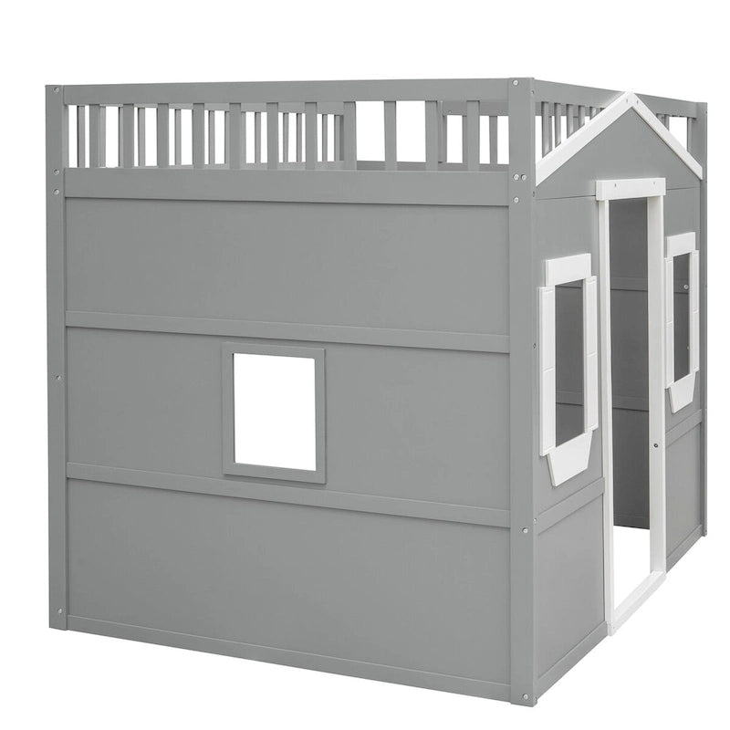 Full House Loft Bed with Gaming Area