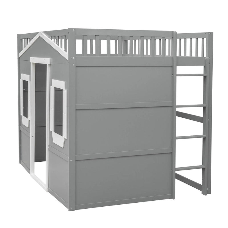Full House Loft Bed with Gaming Area