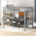 Whimsical Full Size Loft Bed with Desk and Writing Board