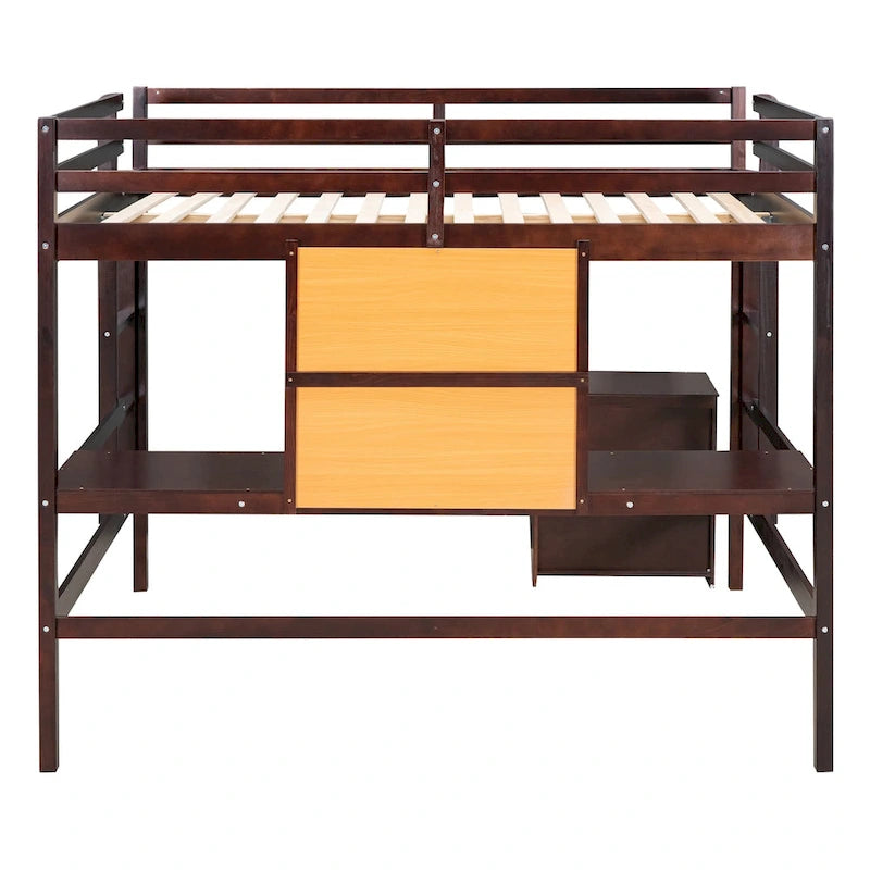 Whimsical Full Size Loft Bed with Desk and Writing Board
