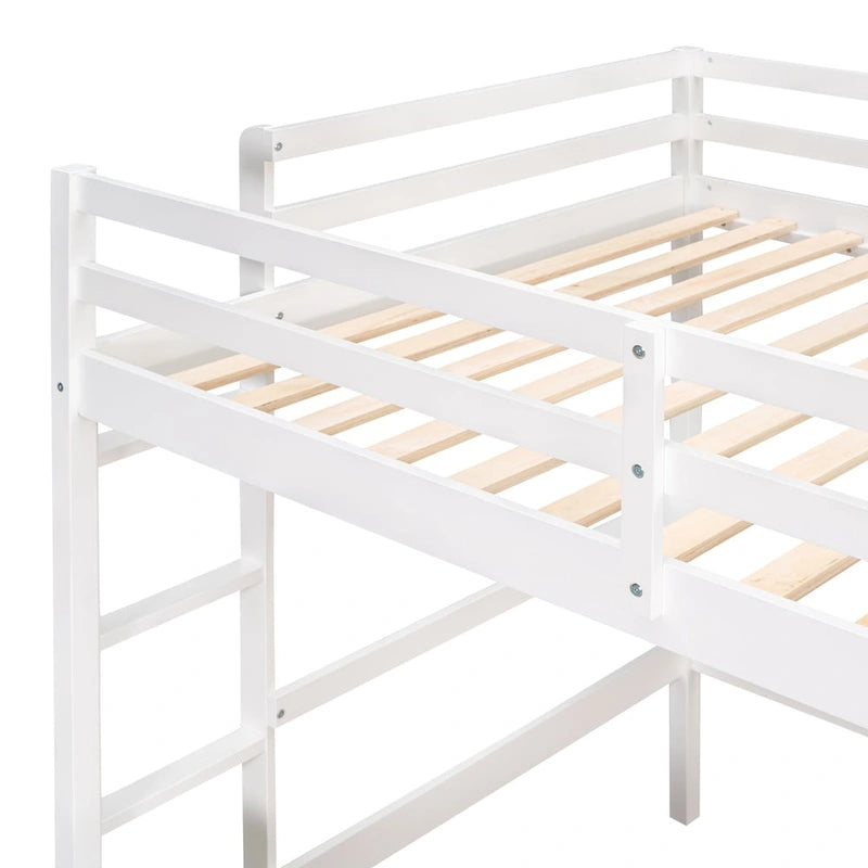 Whimsical Full Size Loft Bed with Desk and Writing Board